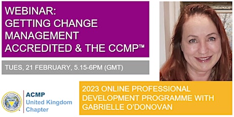 Getting Change Management Accredited & The CCMP™