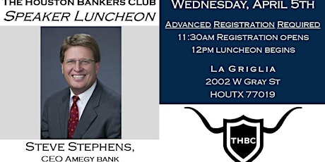 Houston Bankers Club Speaker Luncheon