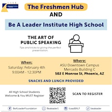 Be A Leader: Freshmen Hub & BLIH Saturday Workshop  primärbild
