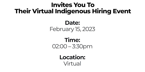 Trans Mountain Indigenous Hiring Event