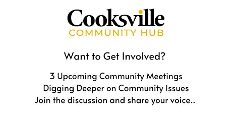 Cooksville Community Hub Meeting