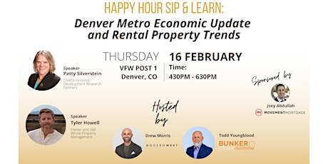 Happy Hour Sip & Learn: Denver Metro Economic Forecast and Rental Trends