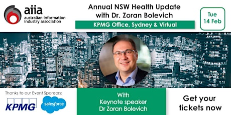 NSW Health Update with Dr. Zoran Bolevich - KPMG Sydney office & virtual