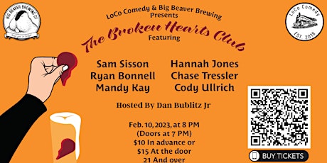 LoCo Comedy & Big Beaver Brewing Present The Broken Hearts Club