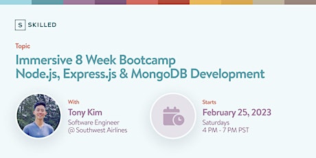 8-Week Bootcamp: Node.js, Express.js, and MongoDB Development primary image