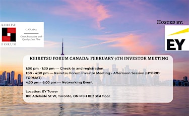 Keiretsu Forum Canada: Afternoon Investor Meeting - February 9th Live Event