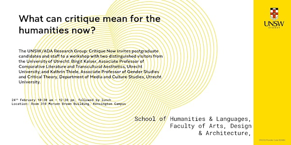 What can critique mean for the humanities now?