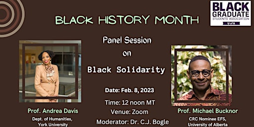 BLACK HISTORY MONTH - BLACK SOLIDARITY PANEL