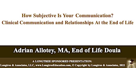 Clinical Communication and Relationships at the End of Life