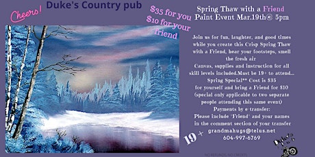 Duke's Spring Thaw Acrylic Paint event