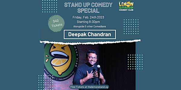 Deepak Chandran | 24th February 2023 @ The Lemon Stand