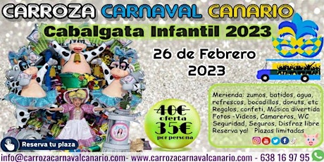 Entradas Carroza Cabalgata Infantil de Las Palmas 2023