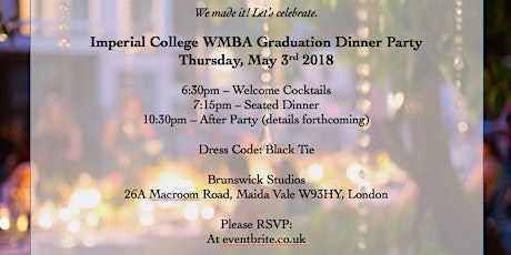 Imperial College WMBA Graduation Dinner Party primary image