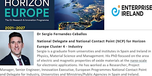 Horizon Europe Cluster 4 Funding Opportunties Workshop Dr Sergio Ceballos