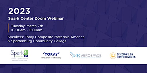 SC Aerospace Webinar: Spark Center and Toray Composite Materials America