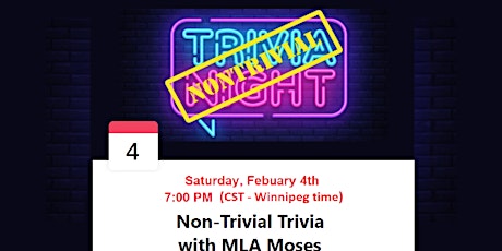 Non-Trivial Trivia Night / Canadian Black History with MLA Jamie Moses