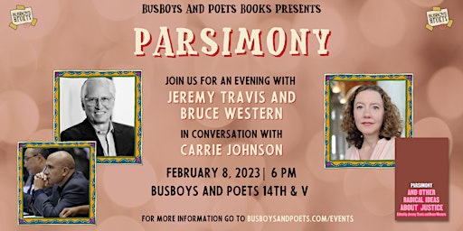 PARSIMONY |  A Busboys and Poets Books Presentation