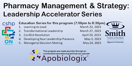 Pharmacy Management & Strategy: Leadership Accelerator Series