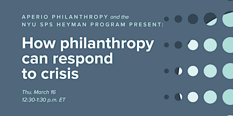 How Philanthropy Can Respond to Crisis primary image