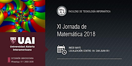 Imagen principal de XI Jornada de Matemática 2018
