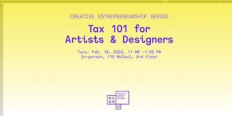 Tax 101 for Artists & Designers primary image