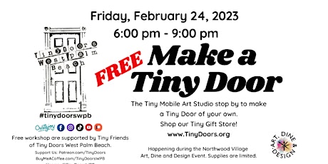Free Make a Tiny Door Workshop: Friday, February 24, 2023 6pm - 9pm