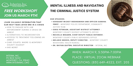 Mental Illness and Navigating the Criminal Justice System