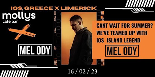 MEL ODY -IOS Islands well known DJ comes to  Molly's Limerick