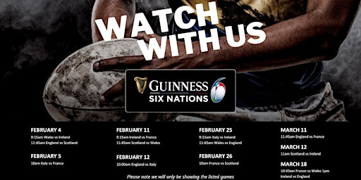 Watch Party: Six Nations Rugby Championship