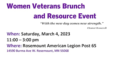 Women Veterans Brunch and Resource Fair
