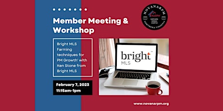 NOVA NARPM - Member Meeting - Bright MLS Farming techniques for PM Growth