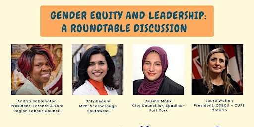 Gender Equity and Leadership Roundtable Discussion - Online and In-Person