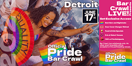2023 Official Pride Bar Crawl Detroit, MI LGBTQ+ Bar Event
