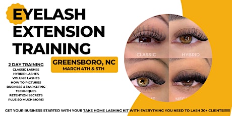 Greensboro, NC SUPER CLASS Eyelash Extensions (Classic, Hybrid, Volume)