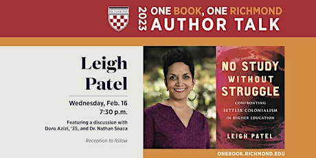 One Book, One Richmond Author Talk with Leigh Patel