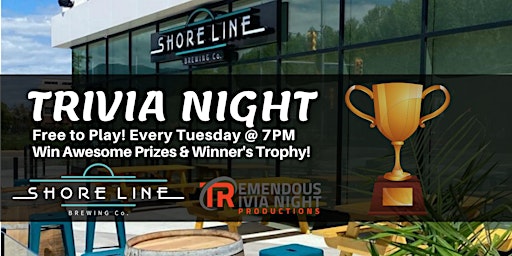 Imagem principal do evento Kelowna Shore Line Brewing Co. Tuesday Night Trivia!
