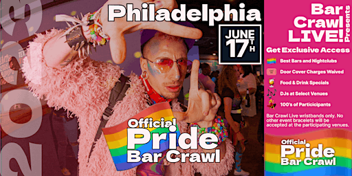2023 Official Pride Bar Crawl Philly, PA