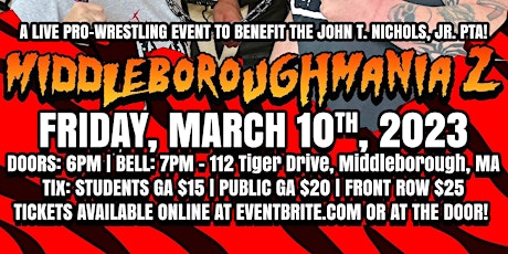 MiddleboroughMania Top Rope Promotions Wrestling Fundraiser