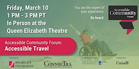 Disability Foundation's Accessible Community Forum: Accessible Travel