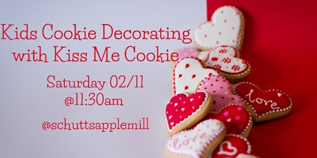 Kids Valentine Cookie Decorating with Kiss Me Cookie