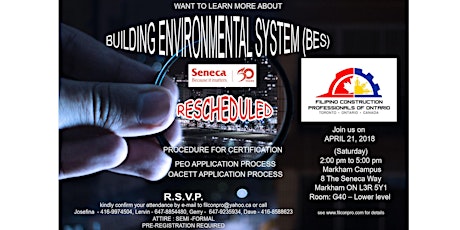 Building Environmental System(BES) and PEO/OACETT Certification Process primary image
