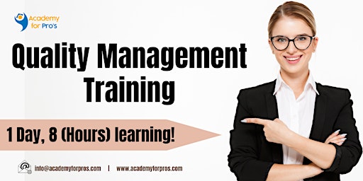 Quality Management 1 Day Training in Windsor