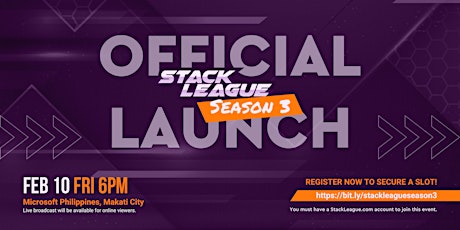 StackLeague Season 3 Official Launch (Online and In-person)