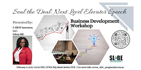 Business Development Workshop: "Seal the Deal: Next Level Elevator Speech"