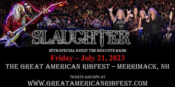 SLAUGHTER Presented by Great American Ribfest 2023 - Friday Only