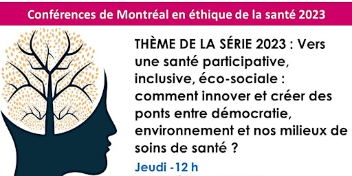 Série 2023 de conférences de Montréal en éthique de la santé