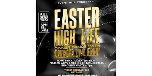 EASTER LIVE BAND DINNER PARTY WITH SANKOFA BAND