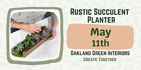 Rustic Succulent Planter - Mother's Day Event primary image