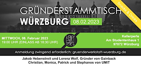 Gründerstammtisch Würzburg 08. Februar 2023