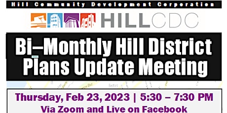 February 2023 Bi-Monthly Hill District Plans Meeting